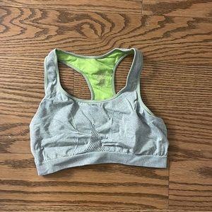 Gray sportsbra, green interior